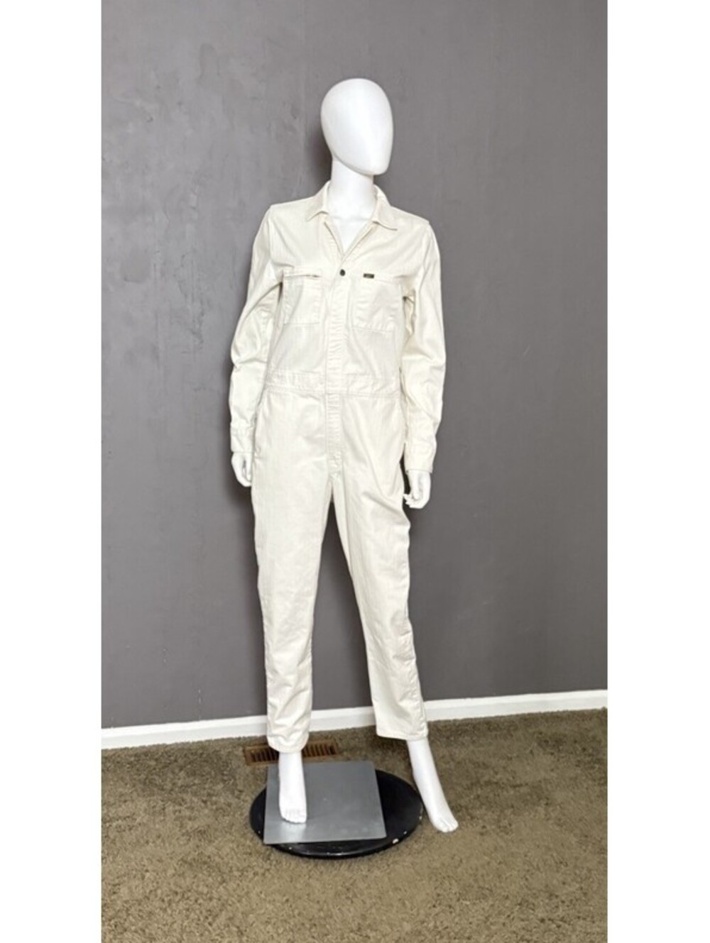 LEE Vintage Modern Denim Union Alls Coveralls Jumpsuit Free People Ecru Medium